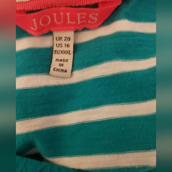 Joules Blue Green Relaxed Tunic with Floral Design - Picture 7 of 7